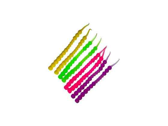Силіконова приманка Bubble Worm 1 сolor mix 1 (8шт/уп) плаваюча ТМ HARPOON Київ