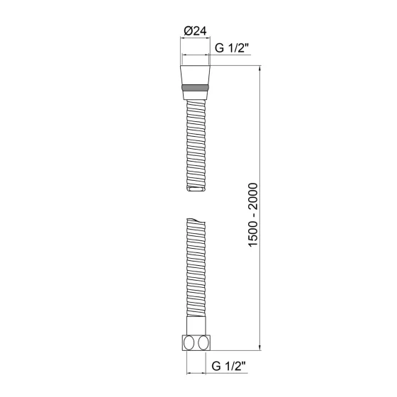 Шланг Lidz Niagara 13 1,5-2 м LDNIA13CRM35461 Chrome Київ