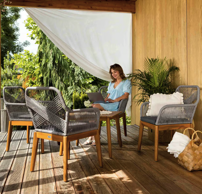 Комплект садових меблів Di Volio Piago сіро-графітовий Киев - изображение 2