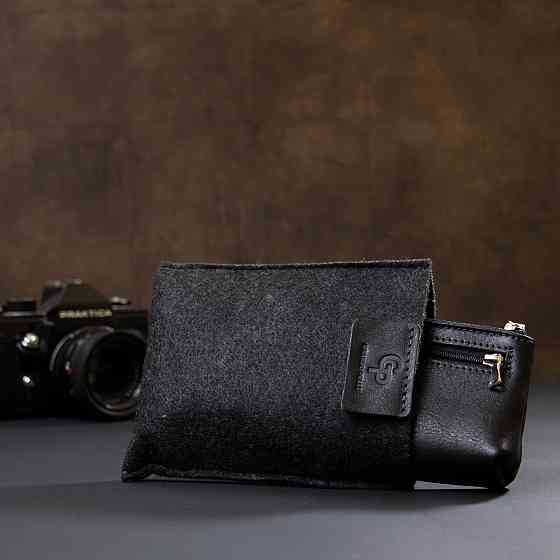 Ключниця з монетницею Чорний (GRANDE PELLE) Київ