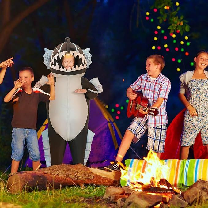 Надувний костюм риби дитячій, кумедний образ морського вудильника на свята, вистави, Хелловін на 120-150 см, 6-13 років Київ - фото 4