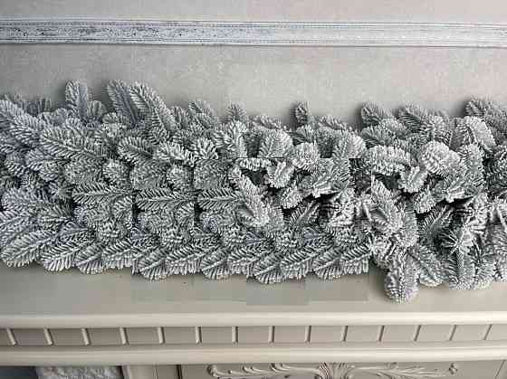 Хвойная литая гирлянда Элитная заснеженная 1.5м Киев