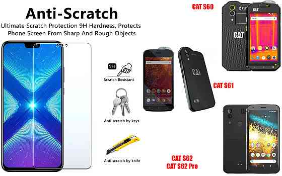 Защитное стекло NeoGlass для CAT S60, CAT S61, CAT S62, CAT S62 Pro – ультрапрозрачное и устойчивое Киев