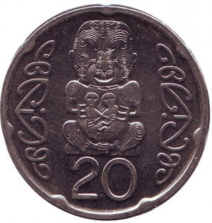 Божок. Монета 20 центів. 2006 рік, Нова Зеландія.(БЖ) Полтава - фото 1