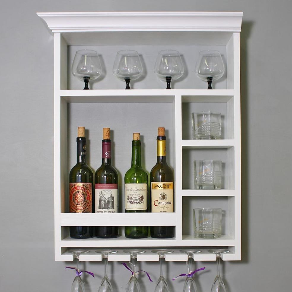 Настенная винная полка 
