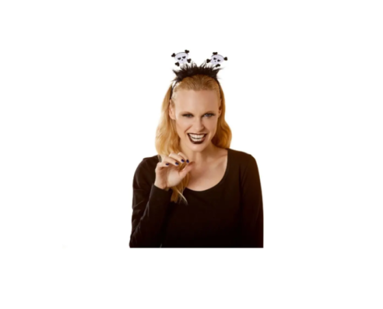 Обруч на Хэллоуин Черепа one size черно-белый Киев