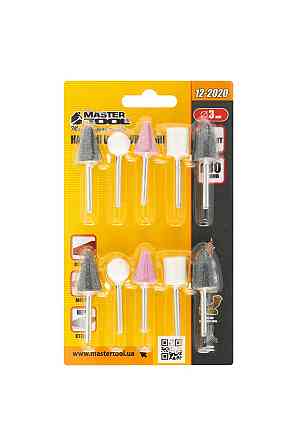Камені шліфувальні MASTERTOOL 3 мм набір 10 шт 12-2020 Коломыя