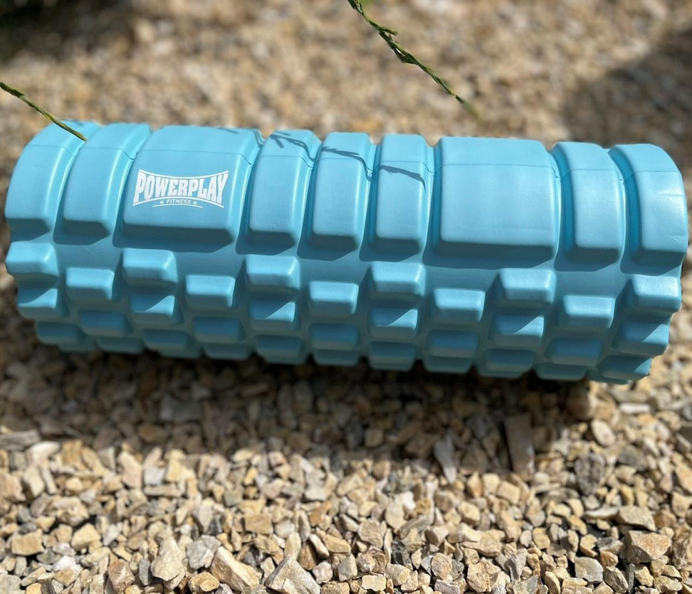 Масажний ролик (роллер) PowerPlay 4025 Massage Roller Синій (33x14см.) Кам'янське - фото 5