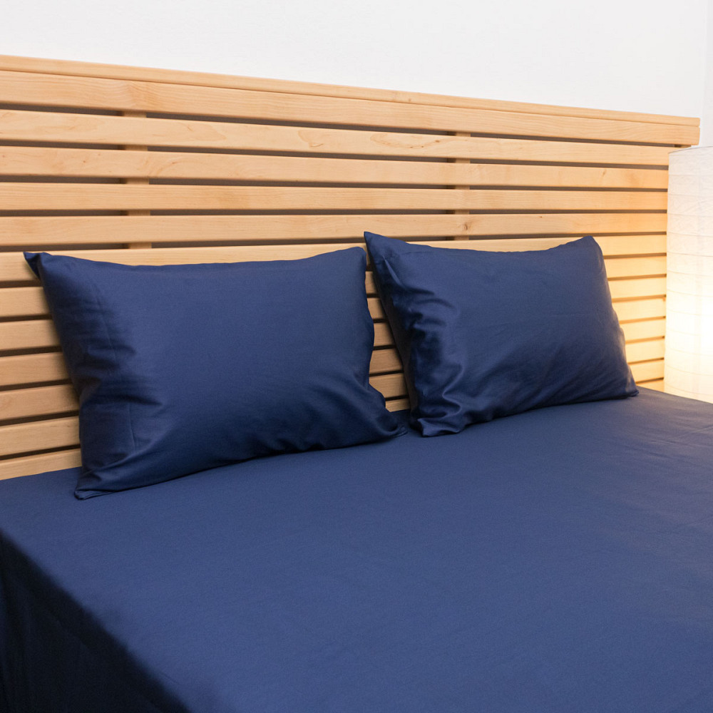 Наволочка на подушку 40х60 см сатин гладкофарбований 135 г/м2 YouStar 1 шт. (Темно-синій) Суми - фото 4