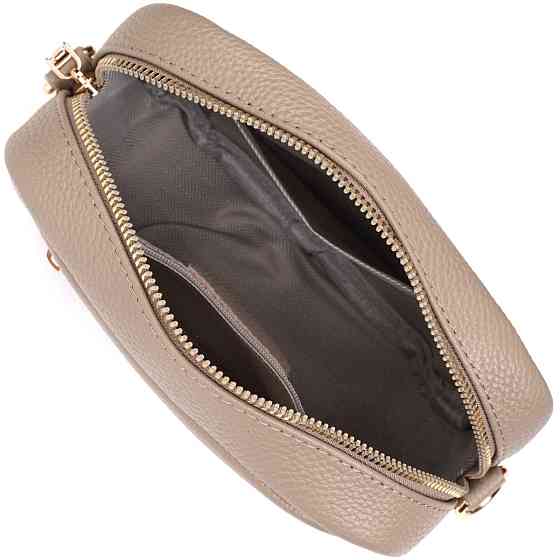 Идеальная женская сумка из натуральной мягкой кожи Vintage 22318 Бежевая Киев