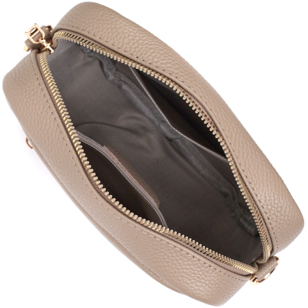 Идеальная женская сумка из натуральной мягкой кожи Vintage 22318 Бежевая Киев - изображение 6