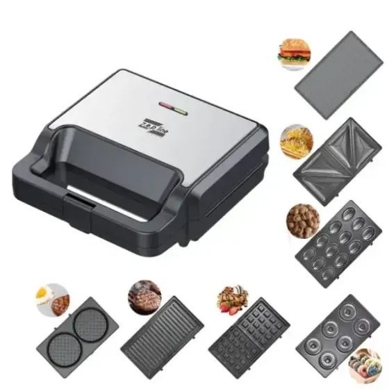 Вафельница мультимейкер гриль 8в1 Zepline 2200W / Мощный электрогриль со сменными пластинами ZP-808 Коломыя