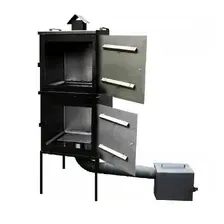 Гриль Komora wędzarnicza Stalowy piec wędzarniczy Szafa wędzarnicza Dwukomorowy ogród 50x50x120cm 7545 Київ