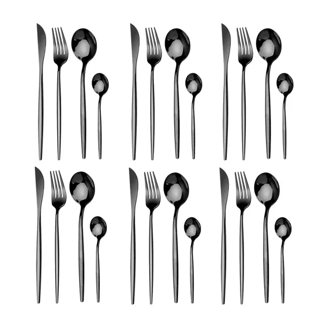 Набір столових приборів на 6 осіб з чорного металу Київ - фото 4