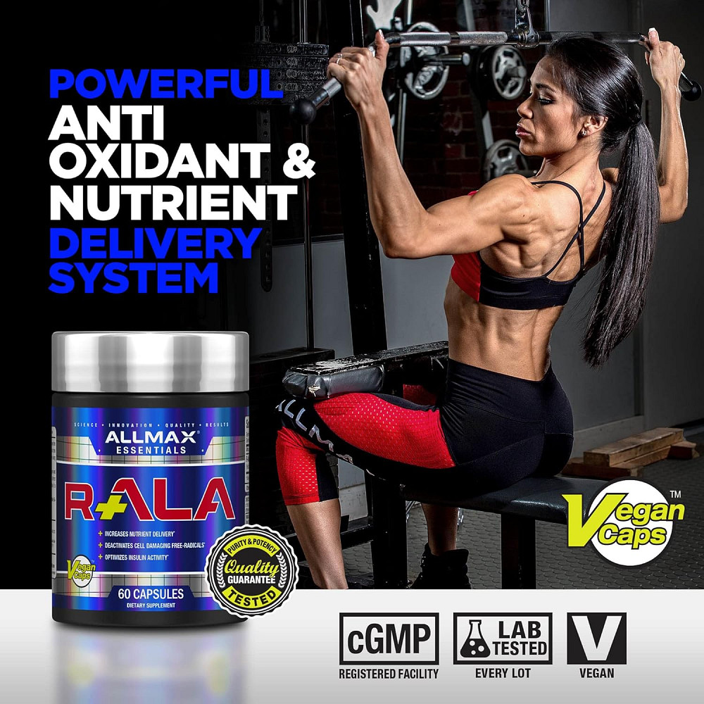 Альфа-ліпоєва кислота AllMax R+ALA 60 капсул Луцьк - фото 3