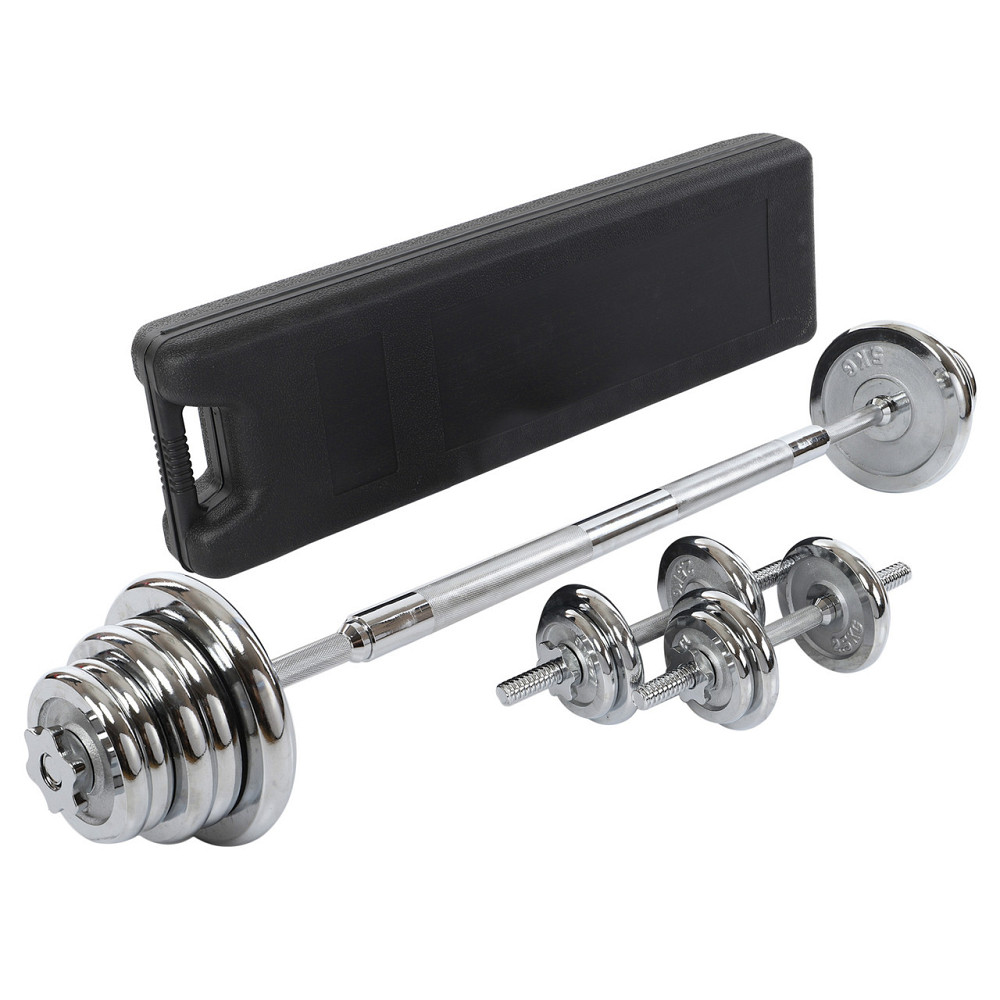 Набір гантелей зі штангою 3в1 у пластиковому кейсі 30 кг Zelart 9639 Київ - фото 1