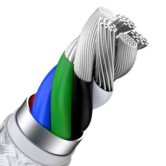 Кабель Baseus Cafule Series Metal Data Cable Type-C to iP PD 20W 1m White Одеса