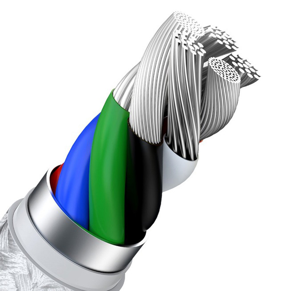 Кабель Baseus Cafule Series Metal Data Cable Type-C to iP PD 20W 1m White Одеса - фото 6