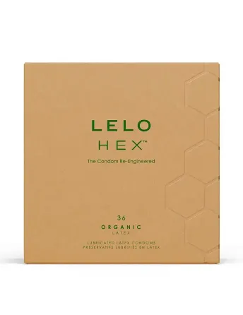 Презервативи LELO HEX Condoms Organic 36 Pack, тонкі та суперміцні Львів