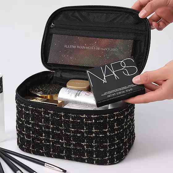 Косметичка жіноча вінтажна, дорожня, чорна Кам'янець-Подільський