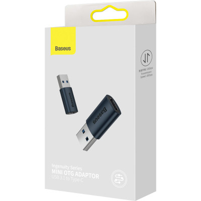 Перехідник USB 3.1 M to USB-C F blue Baseus (ZJJQ000103) Вінниця - фото 6
