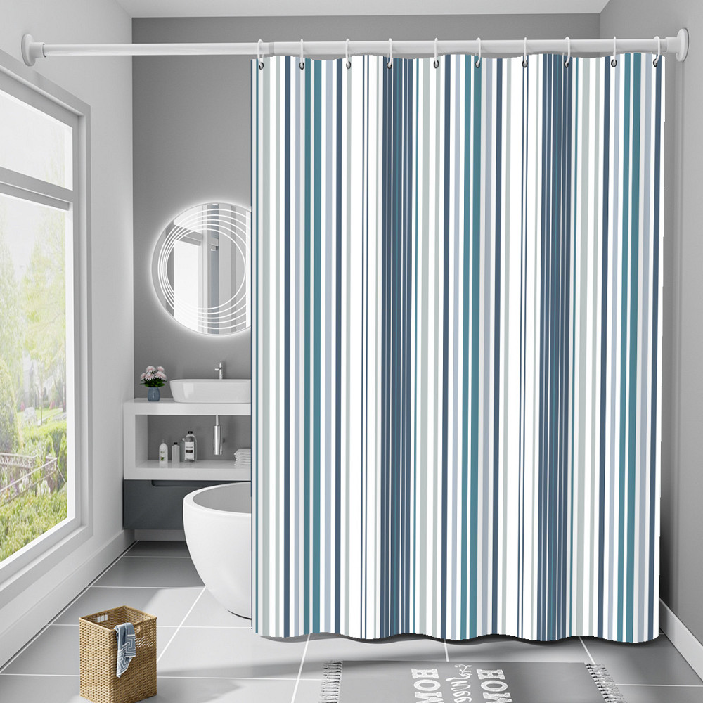 Шторка для ванны из полиэстера водонепроницаемая Bathlux 180x180 см с кольцами, занавеска для ванной комнаты Каменец-Подольский - изображение 2