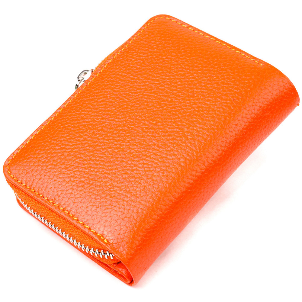Яркое вертикальное портмоне для женщин с монетницей на молнии из натуральной кожи флотар CANPELLINI 21602 Киев - изображение 2