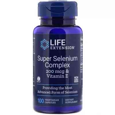 Мінерали Life Extension Супер Комплекс Селен, Super Selenium, 100 вегетаріанські кап (LEX-17781) Вінниця