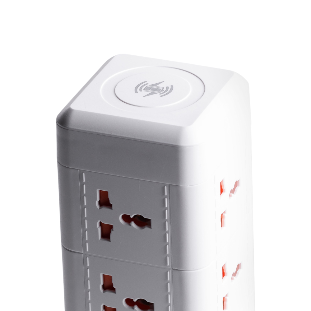 Мережевий фільтр подовжувач 4.8 м з лампою на 9 універсальних розеток з 2 USB, 1 Type-C, бездротова зарядка HP-5-7MF Коломия - фото 7