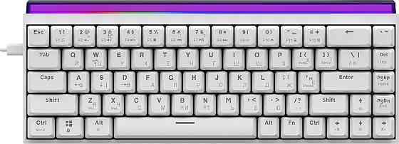 Клавіатура Ajazz NK68 Red Switch White USB-C (NK68-R-W) ( 28044 ) Харьков