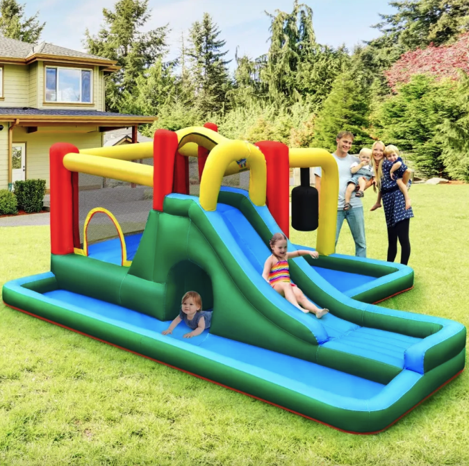 Надувна водна гірка батут Costway Sani з водяними пістолетами (без вентилятора) Киев - изображение 5