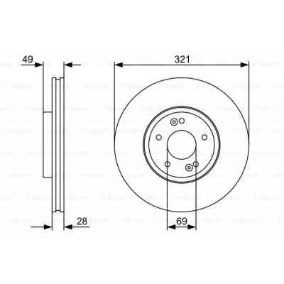 Гальмівний диск Bosch 0 986 479 536 Вінниця