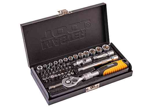 MASTERTOOL Набір інструментів MASTERTOOL PROFI ¼" 45 шт 4-13 мм телескопічна тріскачка CrV50BV3 Коломия