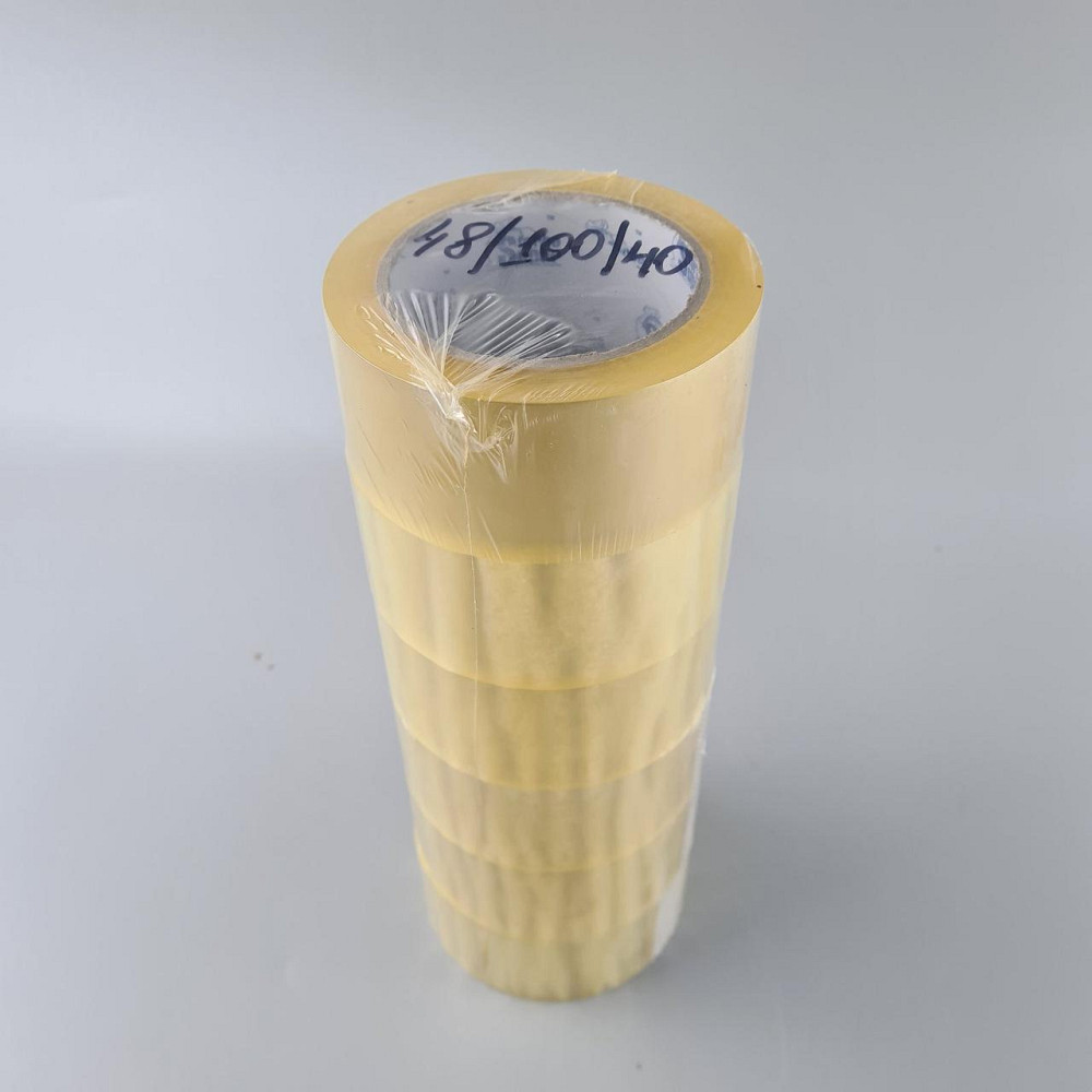 Скотч упаковочный прозрачный 40мк 48мм 100 метров