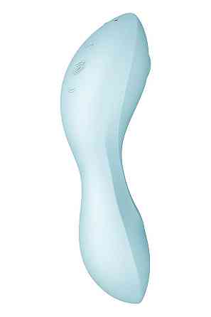 Вакуумный смарт-стимулятор с вибрацией Satisfyer Curvy Trinity 5 (Blue), управление со смартфона Sex Aura Киев