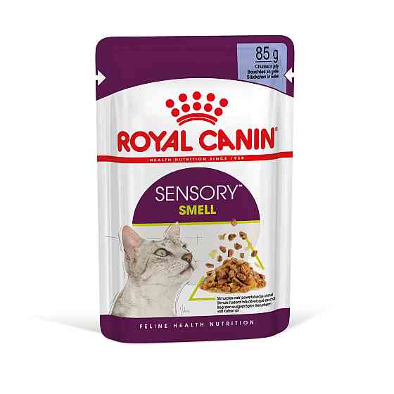 Вологий корм для дорослих котів ROYAL CANIN SENSORY SMELL JELLY 0.085 кг, стимулює нюхові рецептори Київ
