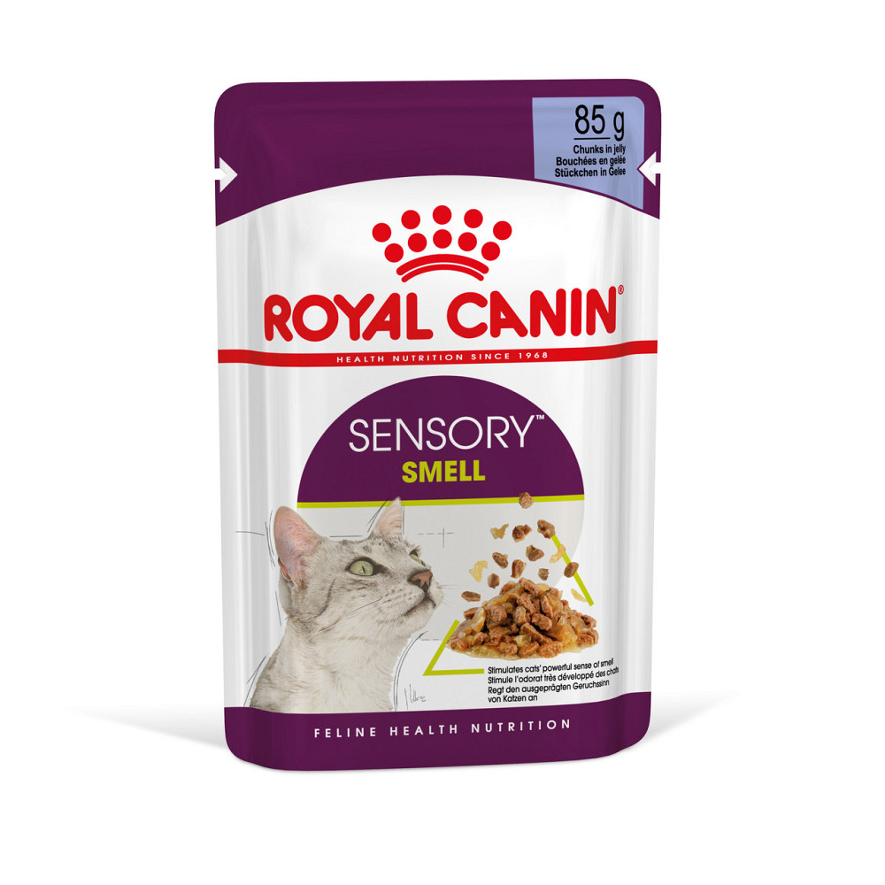 Влажный корм для взрослых кошек ROYAL CANIN SENSORY SMELL JELLY 0.085 кг стимулирует обонятельные рецепторы Киев - изображение 1