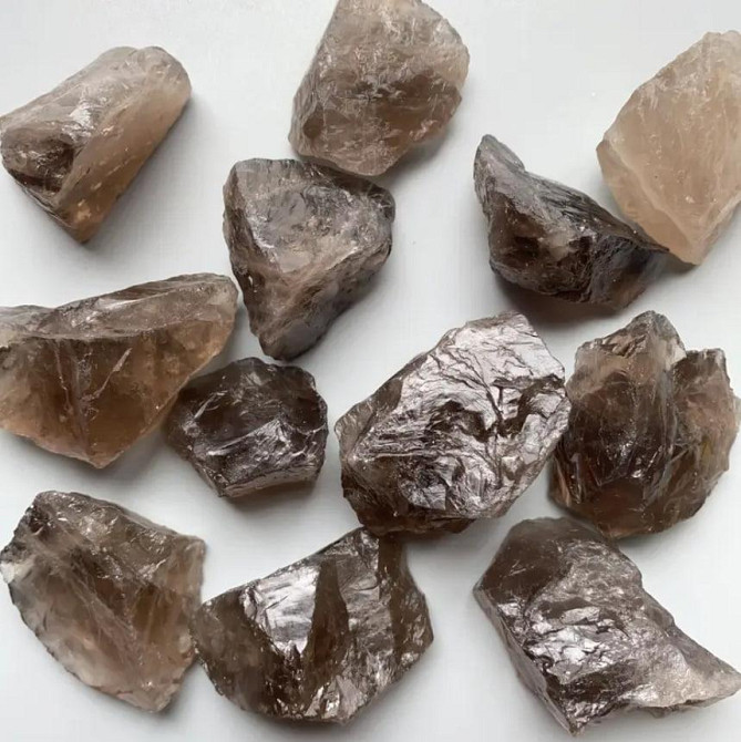 Натуральний кристал димчастого кварцу, 3-4 см. Необроблені кристали димчастого кварцу. Київ - фото 1