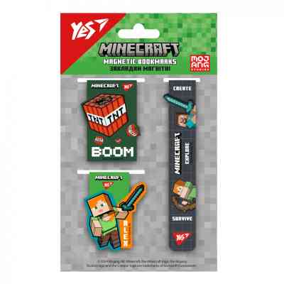 Закладки для книг Yes магнитные Minecraft Boom 3 шт (708345) Винница