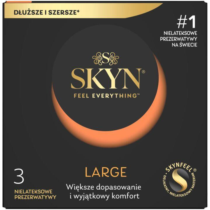 Безлатексні преміум-презервативи SKYN Large 3 шт, збільшений розмір Sex Aura Київ - фото 1