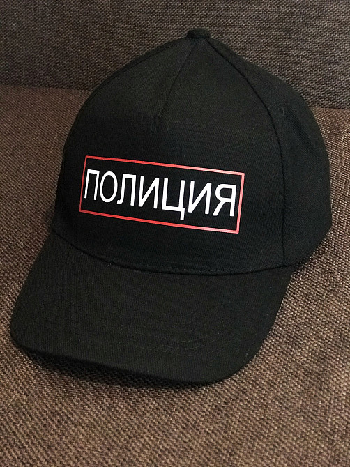 Черная хлопковая Кепка\Бейсболка ПОЛИЦИЯ Черновцы - изображение 1