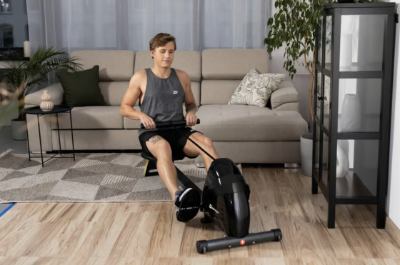 Гребной тренажер Hop-Sport HS-030R Boost золотистый Киев