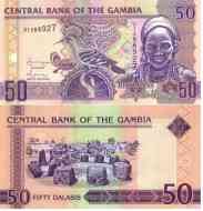 Gambia Гамбия - 50 Dalasis 2001 UNC Полтава