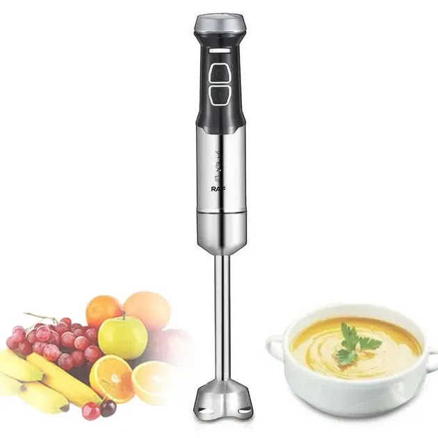 Блендер занурювальний Domotec/RAF R-365 900Вт, 4 леза, турборежим, нержавіюча сталь, сірий Одеса - фото 7