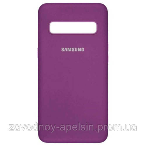 Samsung G975 S10 Plus Чохол мікрофібра Silicone Cover (бузковий) Одеса - фото 1