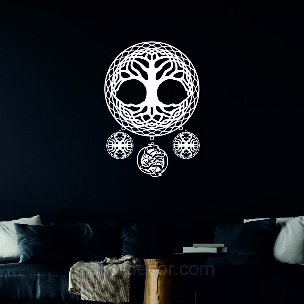 Декоративное настенное Панно «Ловец снов» Декор на стену 90*120 см, Белый Киев - изображение 3