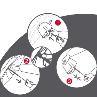 Парасоля Knirps X1 Manual Dark Red (Kn95 6010 1510) Вінниця - фото 5