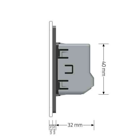 LIVOLO Розумний сенсорний ЕС вимикач 1 сенсор LIVOLO сірий матове скло Коломия