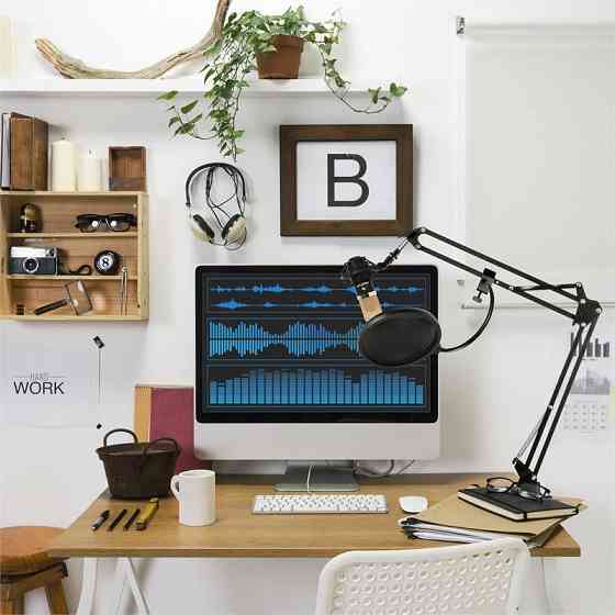 MIC-900BG Комплект USB-мікрофонів Конденсаторний мікрофон V4 із захистом від попмузики Кронштейн мікрофона Рівне