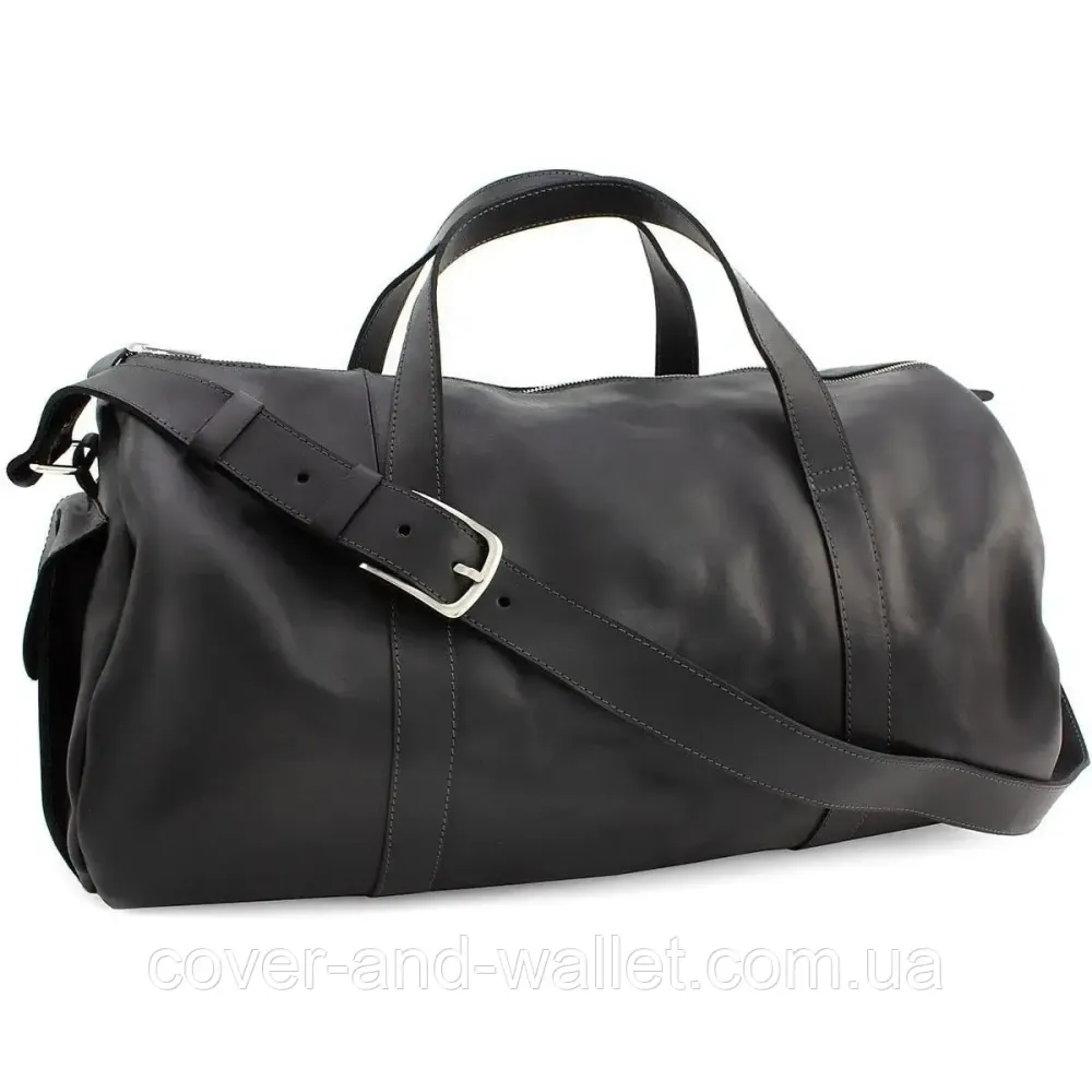 Большая спортивная дорожная сумка из натуральной кожи черного цвета (Баул) Grande Pelle 760110 Киев - изображение 1
